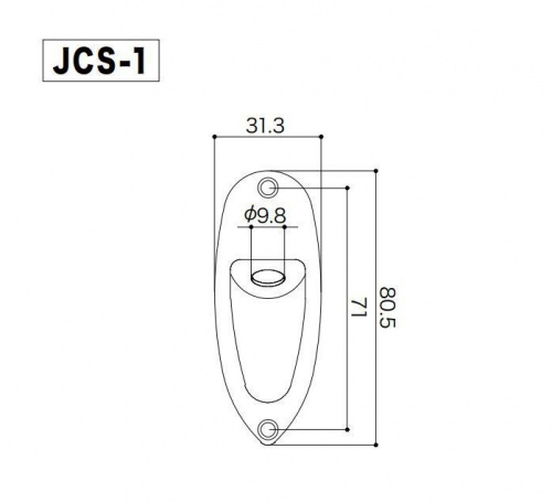 Разъем-планка для электрогитары GOTOH JCS-1 GG Jack Cover (Gold) - JCS.UA фото 3