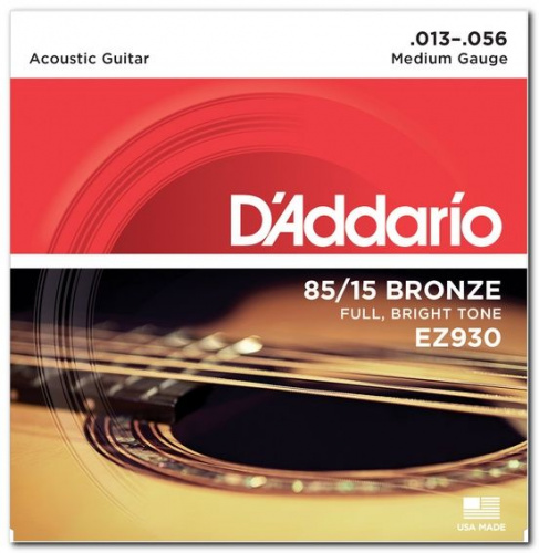 Струни D'ADDARIO EZ930 85/15 BRONZE MEDIUM (13-56) - JCS.UA