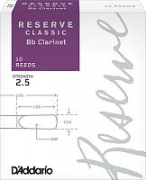 Тростини для кларнета D'ADDARIO Reserve Classic Bb Clarinet #2.5 - 10 Box - JCS.UA