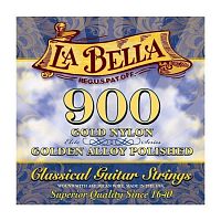 Струны для классической гитары La Bella 900 Elite – Gold Nylon, Polished Golden Alloy - JCS.UA