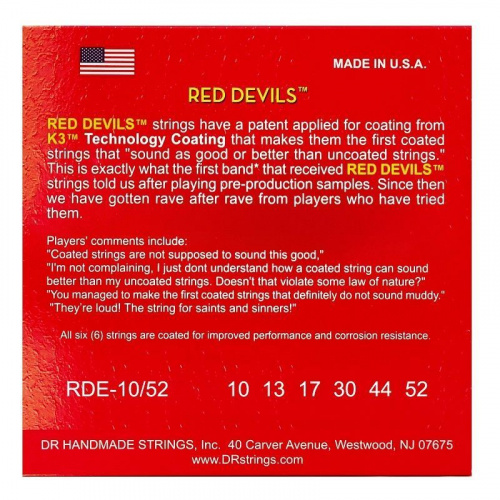 Cтруны DR STRINGS RDE-10/52 RED DEVILS ELECTRIC - BIG HEAVY (10-52) - JCS.UA фото 3