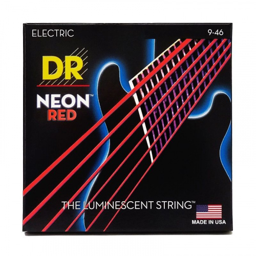Струни DR STRINGS NRE-9/46 NEON RED ELECTRIC - LIGHT HEAVY (9-46) - JCS.UA