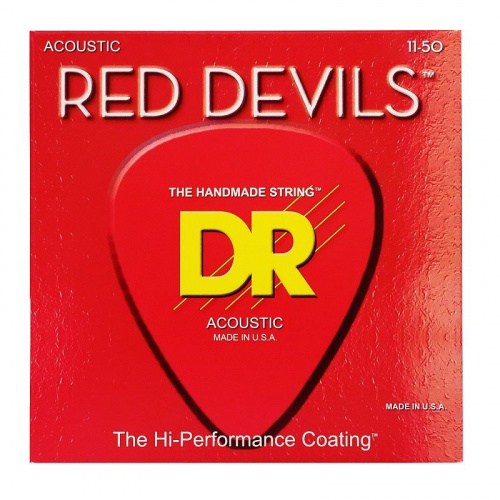 Cтруни DR STRINGS RDA-11 RED DEVILS ACOUSTIC - CUSTOM LIGHT (11-50) - JCS.UA