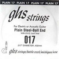 Струна для акустичної гітари GHS STRINGS 017 SINGLE PLAIN BALLEND - JCS.UA