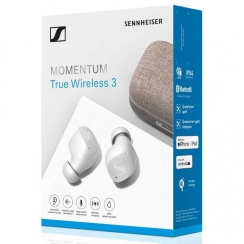 Bluetooth гарнітура Sennheiser MOMENTUM True Wireless 3 WHITE - JCS.UA фото 3