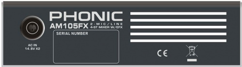 Мікшерний пульт Phonic AM 105 FX - JCS.UA фото 3