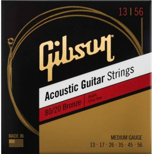 Струны для акустических гитар GIBSON SAG-BRW13 80/20 BRONZE ACOUSTIC GUITAR STRINGS MEDIUM - JCS.UA