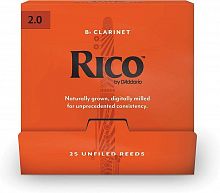 Тростини для кларнета D'Addario RCA0120-B25 Rico - Bb Clarinet # 2.0 - 25 Box - JCS.UA