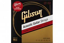 Струни для акустичних гітар GIBSON SAG-CPB12 COATED PHOSPHOR BRONZE ACOUSTIC GUITAR STRINGS 12-53 LIGHT - JCS.UA