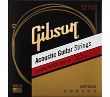 Струни для акустичних гітар GIBSON SAG-CBRW12 COATED 80/20 BRONZE ACOUSTIC GUITAR STRINGS LIGHT - JCS.UA