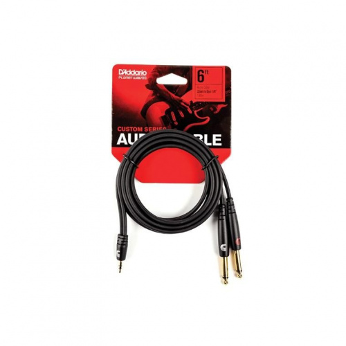 Кабель D'ADDARIO PW-MPTS-06 Custom Series 1/8” to Dual 1/4” Audio Cable (1.8m) - JCS.UA фото 3