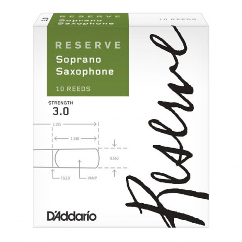 Тростини для сопрано-саксофона D'ADDARIO Reserve - Soprano Sax #3.0 - 10 Pack - JCS.UA