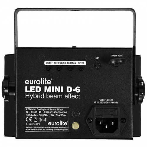 Прожектор Eurolite LED Mini D-6 Hybrid Beam - JCS.UA фото 3