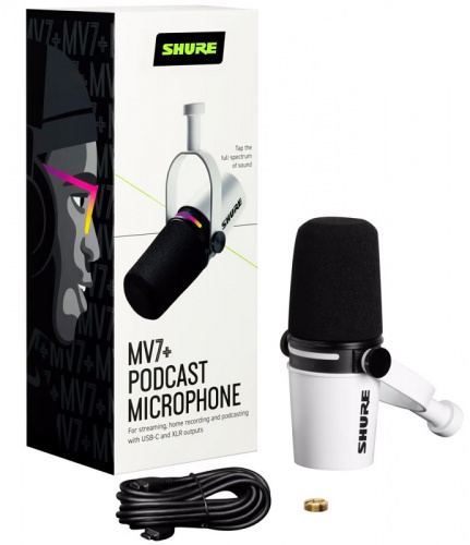 Микрофон Shure MV7+ White - JCS.UA фото 5
