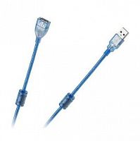 Готовий кабель USB 2.0 тато - мама подовжувач 5м екран+фільтр Emiter-S KPO3866-5 - JCS.UA