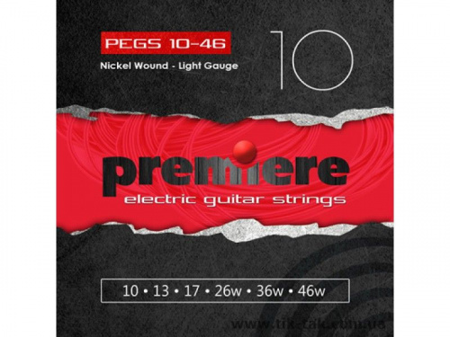 Струни для електрогітари PREMIERE STRINGS PEGS10-49 - JCS.UA