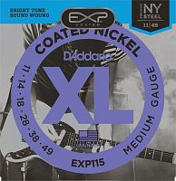 Струни DADDARIO EXP115 EXP COATED NICKEL BLUES / JAZZ ROCK (11-49) - JCS.UA
