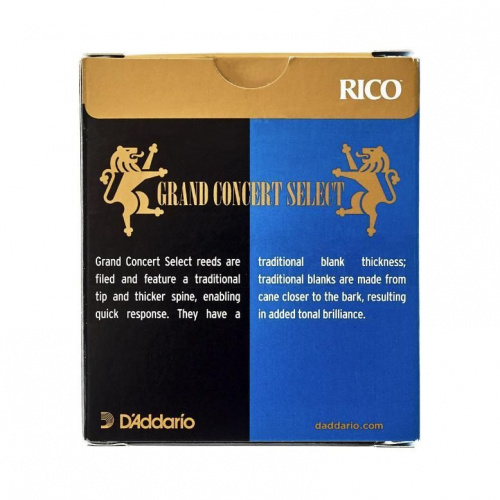 Трости для кларнета D'ADDARIO RGC10BCL250 Grand Concert Select - Bb Clarinet #2.5 - 10 Pack - JCS.UA фото 2