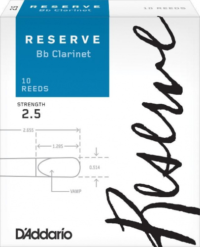 Трости для кларнета D'ADDARIO DCR1025 Reserve Bb Clarinet #2.5 - 10 Box - JCS.UA