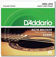 Струни D'ADDARIO EZ890 85/15 BRONZE SUPER LIGHT (09-45) - JCS.UA