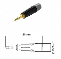 Разъем Roxtone RMJ3P-BG 3,5 mm mini Jack (stereo) - JCS.UA