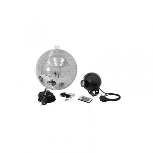 Зеркальный шар Eurolite Mirror Ball Set 30cm with LED Spot - JCS.UA фото 2