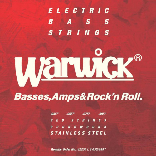 Струны WARWICK 42230 RED Stainless Steel Light 4-String (35-95) - JCS.UA