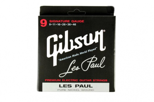 Струни для електрогітар GIBSON SEG-LPS LES PAUL SIG. PURE NICKEL WOUND .009-.046 - JCS.UA