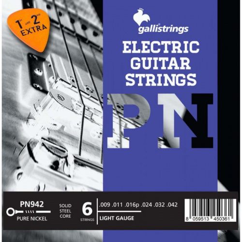 Струны для электрогитары Gallistrings PN942 LIGHT - JCS.UA