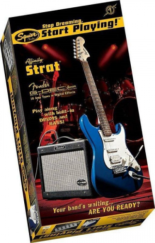 Гитарный набор Fender Squier Affinity Strat HSS & G-Dec Jr, Amp - Metallic Blue - JCS.UA фото 2