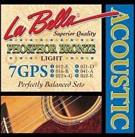 Струни для акустичної гітари La Bella 7GPS Phosphor Bronze Light Tension .012 - .052 - JCS.UA