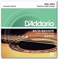 Струни D'ADDARIO EZ920 85/15 BRONZE MEDIUM LIGHT (12-54) - JCS.UA