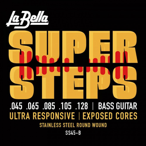 Струни для бас-гітари La Bella SS45-B Super Steps, 5-String - Standard 45-128 - JCS.UA