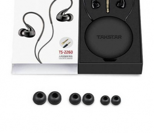 Наушники Takstar TS-2260 In-ear Monitor Headphone, чёрные - JCS.UA фото 2