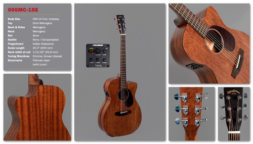 Електроакустична гітара Sigma 000MC-15E - JCS.UA фото 2