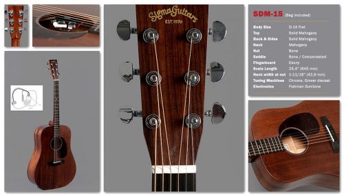 Электроакустическая гитара SIGMA GUITARS SDM-15 - JCS.UA фото 2