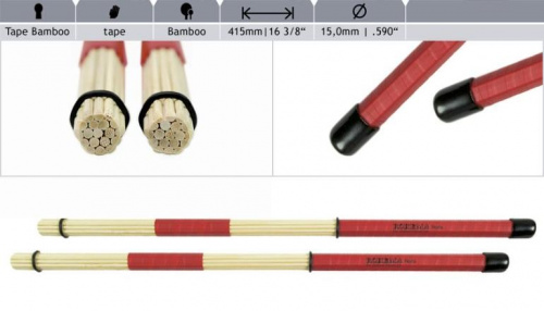 Барабанные палочки Rohema Tape Rods Bamboo - JCS.UA фото 3