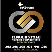 Струни для акустичної гітари Gallistrings GFS 12-56 MEDIUM LIGHT - JCS.UA